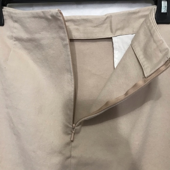 Boston Proper Mini Skirt Khaki Tan Size 4 - Picture 7 of 8